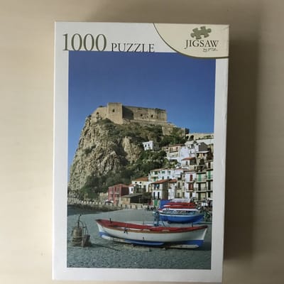 Jigsaw puzzel 1000 stukjes Boten en bergen
