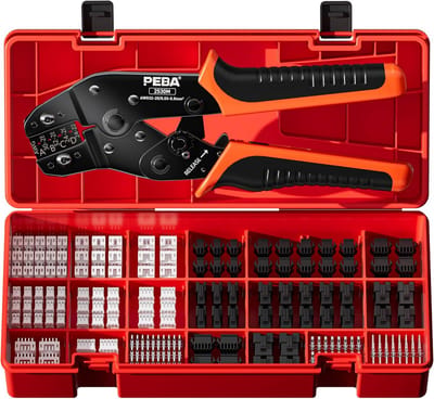 Krimptang Set - Draad Verbindingen - Elektronica Projecten - Precisie Ratel Mechanisme - 1160 Stuks - Rood