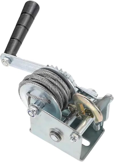 Handmatige Lier - Trommellier Takel - Materiaal Hijsen - Robuuste Constructie - 500 Lbs Capaciteit - Zwart
