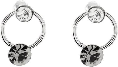 Behave® oorbellen geslepen glaskristal zilverkleur 0,7 cm – elegant design