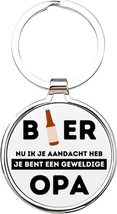 Akyol - je bent een geweldige opa Sleutelhanger - Opa - de leukste opa - opa sleutelhanger - grootvader sleutelhanger - sleutelhanger voor opa - familie sleutelhanger - verjaardagscadeautje - cadeau voor opa - grandfather - pake\ - 4 x 7,5 CM
