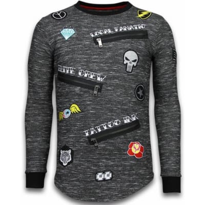Longfit Embroidery - Sweater Patches - Elite Crew - Zwart