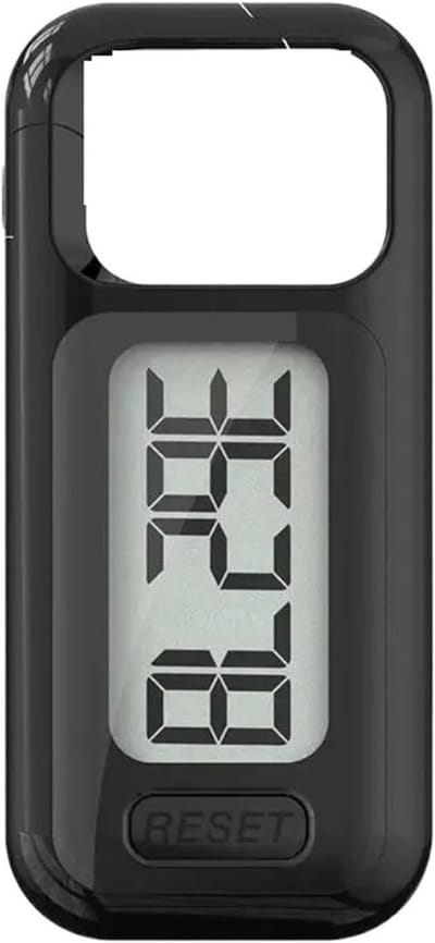 3D Stappenteller - Pedometer Wandelen - Fitness Bijhouden - Geavanceerde Tri-Axis Sensor - Groot LCD Display - Zwart