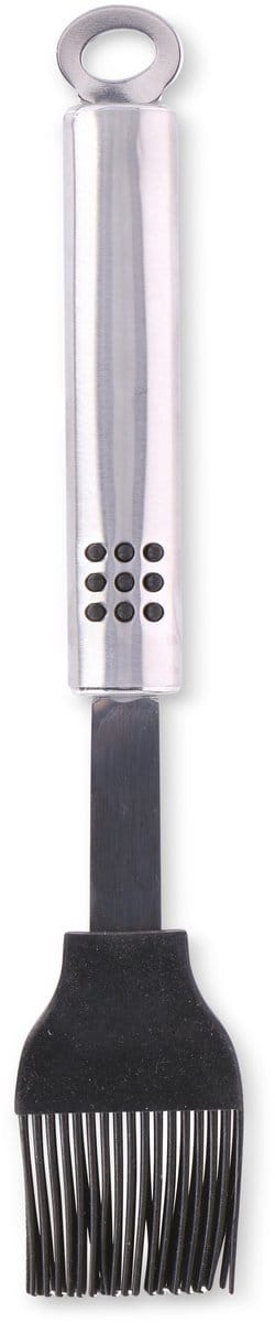 Alpina taartkwast - RVS/polypropyleen, zilver/zwart, 24 cm