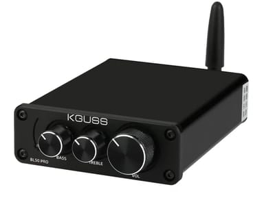 DrPhone NB2 Fosi - Bluetooth 5.0 versterker - Krachtige Digitale Versterker Hi-Fi klasse D geïntegreerde versterker 2.0 CH - Geschikt voor thuisluidsprekers 50W x 2 met bas- en treble-regeling (met voeding)