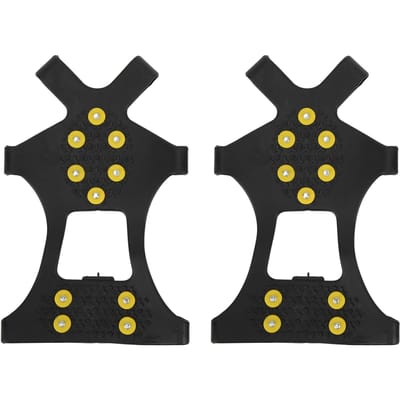 10 Noppen Antislip Sneeuw IJs Klimschoen Spikes IJsgrips Schoenplaatjes Stijgijzers Schoenenovertrek(Stijgijzer Nee gray