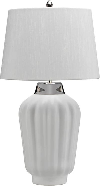 Quintiesse LED Tafellamp Bexley | 1X E27 Max 60W | White & Polished Nickel