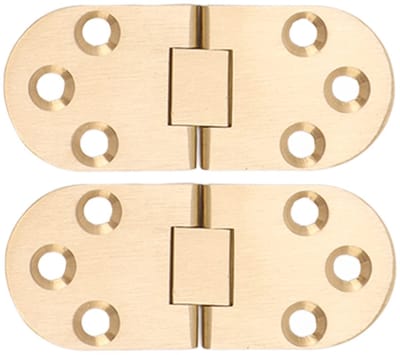Dailygoods- Scharnier 180 Graden - Opvouwbaar Scharnier - Messing Klepscharnier - Scharnier met Schroeven - Duurzaam Materiaal - Geschikt voor Meubelnaaimachine - Klapscharnier