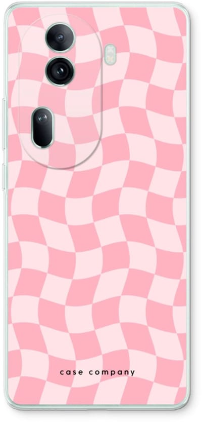 Case Company® - Hoesje geschikt voor Oppo Reno 11 Pro hoesje - Grid Roos - Soft Cover Telefoonhoesje - Bescherming aan alle Kanten en Schermrand