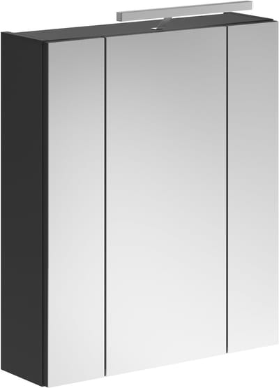 xonox.home Spiegelkast incl. verlichting Linus, zwart imitatie, 60x71x19 cm