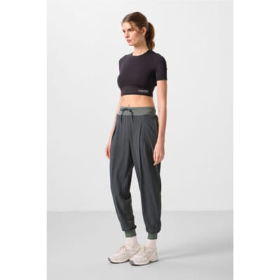 Mid-waist dunne jersey joggingsbroek met zak