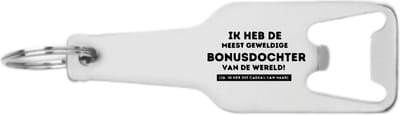 Akyol - ik heb de meest geweldige bonusdochter van de wereld flesopener - Bonusdochter - familie - cadeau - 105 x 25mm