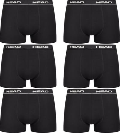 HEAD - boxershort heren - 6 stuks - zwart - maat XL - onderbroeken heren - Cadeau