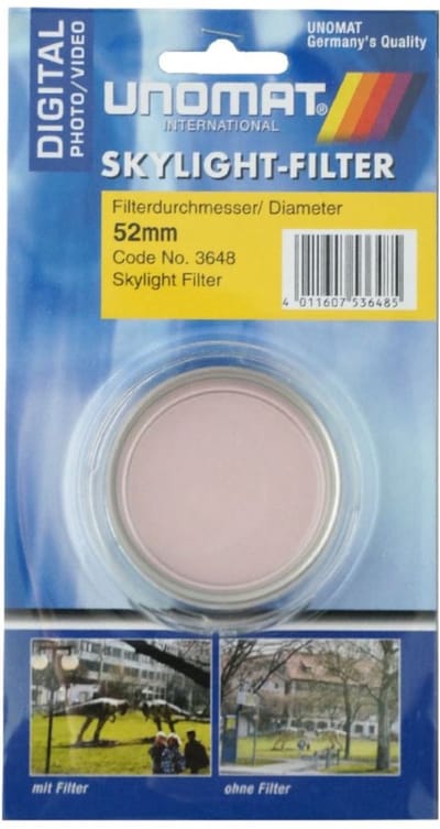 Dakraamfilter 1A 52 mm zilver