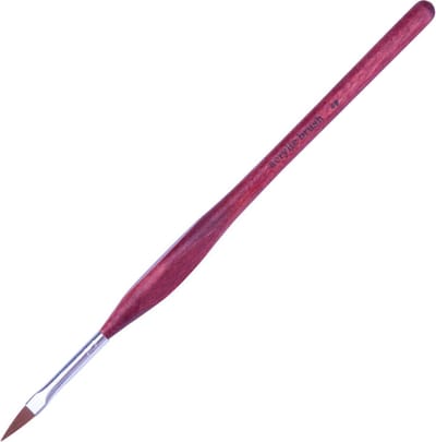 DRM Houten Acryl Brush Met Natuurlijke Haren & Ergonomische Handgreep Rood #4