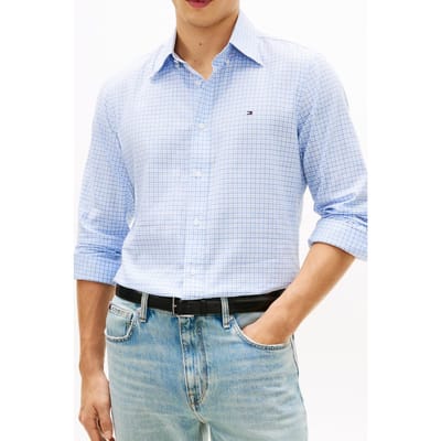 Tommy Hilfiger Oxford Business Shirt Blue Bell Multi Größe: 43 | Business hemden Outlet | Herren | Blau