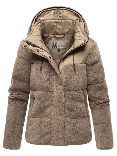 Marikoo dames teddy puffer jas met capuchon – model Kaguraa