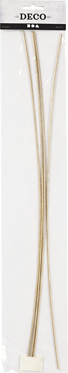 Metalen staf, L: 45 cm, d 2 mm, brons kleuren, 5 stuk/ 1 doos
