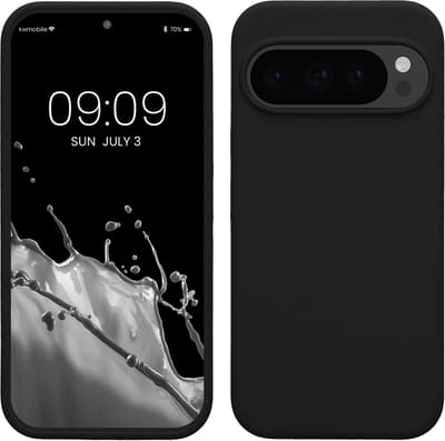kwmobile telefoonhoesje geschikt voor Google Pixel 10 / Pixel 10 Pro - Hoesje met siliconen coating - Smartphone case in mat zwart