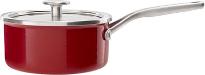 KitchenAid Steel Core Enamel steelpan 18cm 2,0L - Keizerrood - inductie - PFAS-vrij