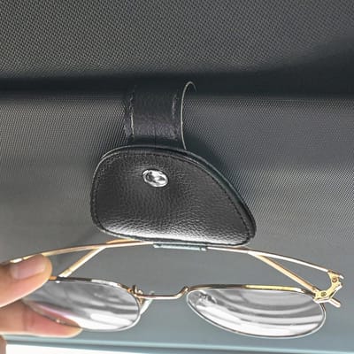 Famanu – Zonnebrilhouder voor autozonneklep, set van 2 magnetische brillenhouders