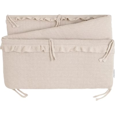 Baby's Only Gebreide bedbumper - Bedomrander - Bedomranding baby - Boxbumper - Parkomrander Mood - Warm Linen - 180x30 cm