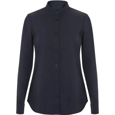Dames blouse met lange mouwen en Mao-kraag Velilla