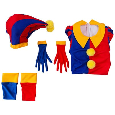 Costume de Cosplay Pomni Chapeau Déguisement Halloween Carnaval Fête Vêtements S noir