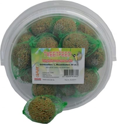 10 Mezenbollen + Raamfeeder