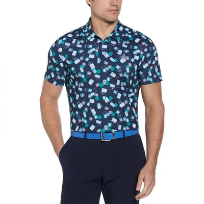 Original Penguin Pete´s Travel Tag Korte Mouw Poloshirt Blauw M Man