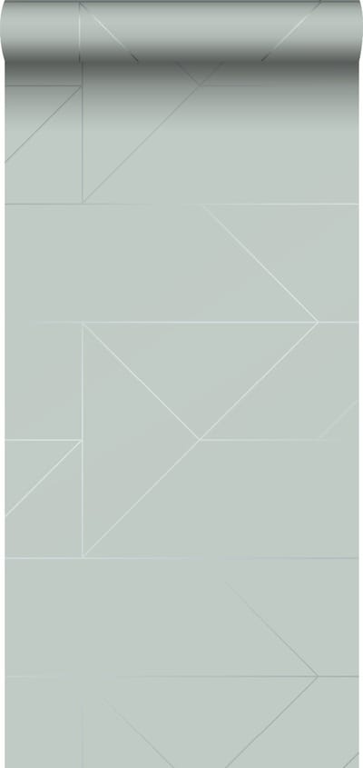 Origin Wallcoverings behang grafische lijnen celadon groen - 347722 - 0,53 x 10,05 m