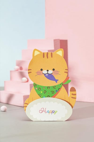 5 x 3D Pop up Minikaartjes + Mini-envelopjes / kleine cadeaukaartjes met enveloppen | For you