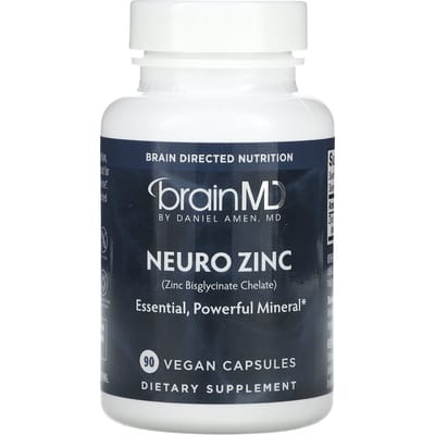 BrainMD, Neuro Zink (Zink Bisglycinaat Chelaat), 90 vegetarische capsules