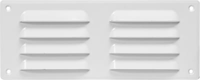 Paneir Airdesigns- metaal-260 X 105 - omgezette rand - opbouw - aanvoer & afvoer - wit