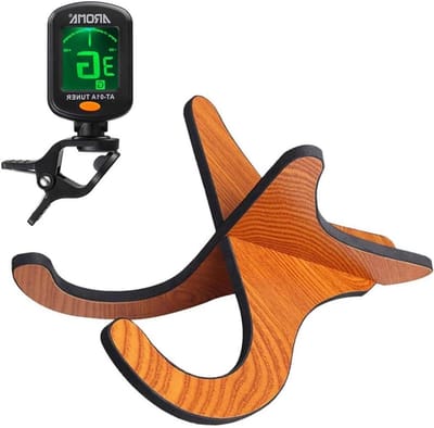 Houten Ukelele Standaard - Instrumentenhouder Gitaar - Instrumenten Presenteren - Y-Vorm Anti-kras - 7.7x9x0.4 inch - Houtkleur