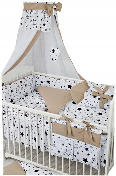 16-delige Baby Beddengoed Set 120x60cm met Hemel, Nestje & Meer