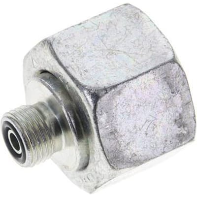 UN 1-3/16''-12 x UNF 9/16''-18 M/F Verzinkt Stalen Neusstuk ORFS 400 Bar - Hydrauliek - FL2S-MF-EZ-103U-009U-O