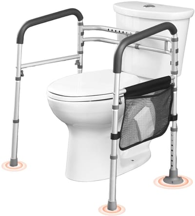 Toilet Veiligheidsframe - WC Steunbeugel - Ondersteuning Badkamer - Opvouwbaar Ontwerp - Verstelbaar - Zilver