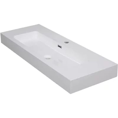 Aquazuro Waskom Badkamer Arezzo - Vierkant - Wit - 38cm