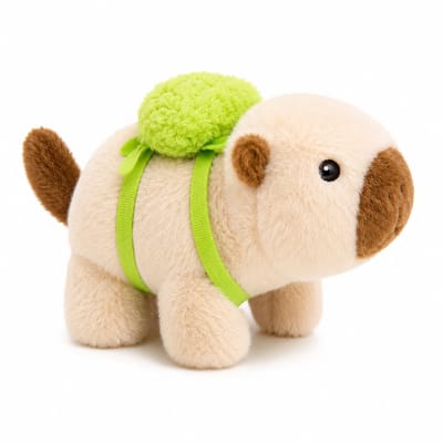 SWAXIGON - Capybara Knuffel - Gordijnhouderring - Armbanden Speelgoed - Polsbandjes - 18CM - Biege