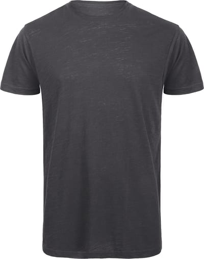 Organic Inspire Slub /men T-shirt B&C Collectie Chic Grijs Maat S