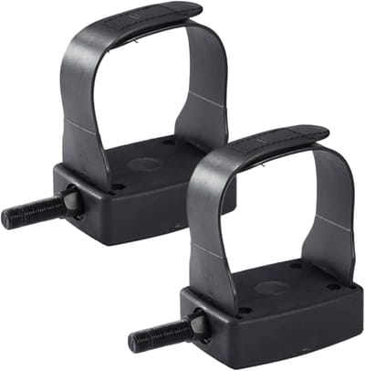Ligfiets Pedalen - Hometrainer Pedalen - Indoor Fitness - Verstelbare Riemen - Set van 2 - Zwart