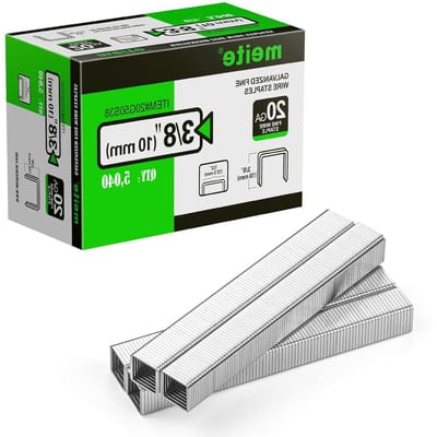 meite Type 50 Bekleding Nietjes voor Nietpistool 10 mm Lengte Gegalvaniseerde Heavy Duty Nietjes voor Tapijt, Werkdoos, Kabel, Schuur, Omheining (5.000 stuks)
