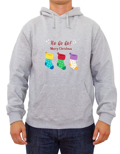 Kersttrui | Foute kersttrui dames | Foute kersttrui heren | Kerst hoodie | Kerstcadeau | Maat S | Grijs | Fotofabriek