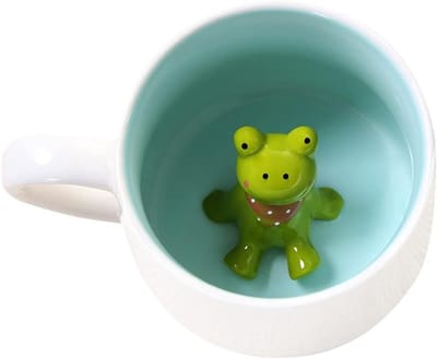 Kawaii Kikker Keramische Mok voor Koffie, Thee en Melk - Schattige Dierlijke 3D Mok voor Cadeaus, Verjaardagen en Feestdagen