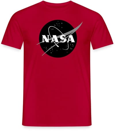 NASA zwart-wit klassiek logo T-Shirt Heren