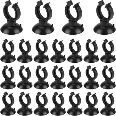 Aquarium Zuignappen - Verwarmer Clips - Aquarium Onderhoud - Eenvoudige Installatie - 25 Stuks - Zwart