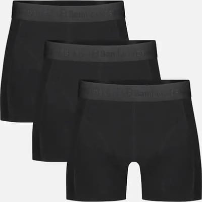 Bamboo Basics Heren Bamboe Boxershorts Rico (3-pack) - Zwart Ton Sur Ton - Ondergoed Heren - Boxershort Heren Lange pijp - Maat XXXL