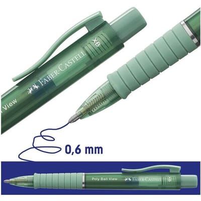 Faber-Castell balpen - Poly Ball View - groene lelie - schrijfbreedte XB - FC-145754