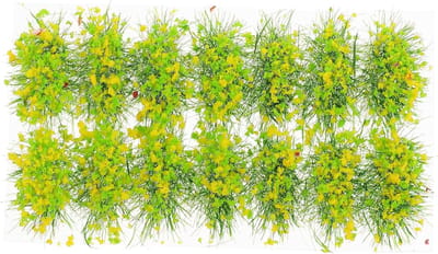 Zelfklevende Bloemenmix Set voor Modelbouw, Statigrasvezels voor Diorama's en Spoorwegaccessoires, Perfect voor Zomerdecoratie en Landschapsbouw